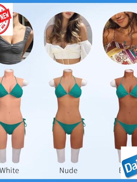 Silicone Bodysuit with Fake Breastplate Vagina for Crossdresser Transgender - Picture 6 of 7